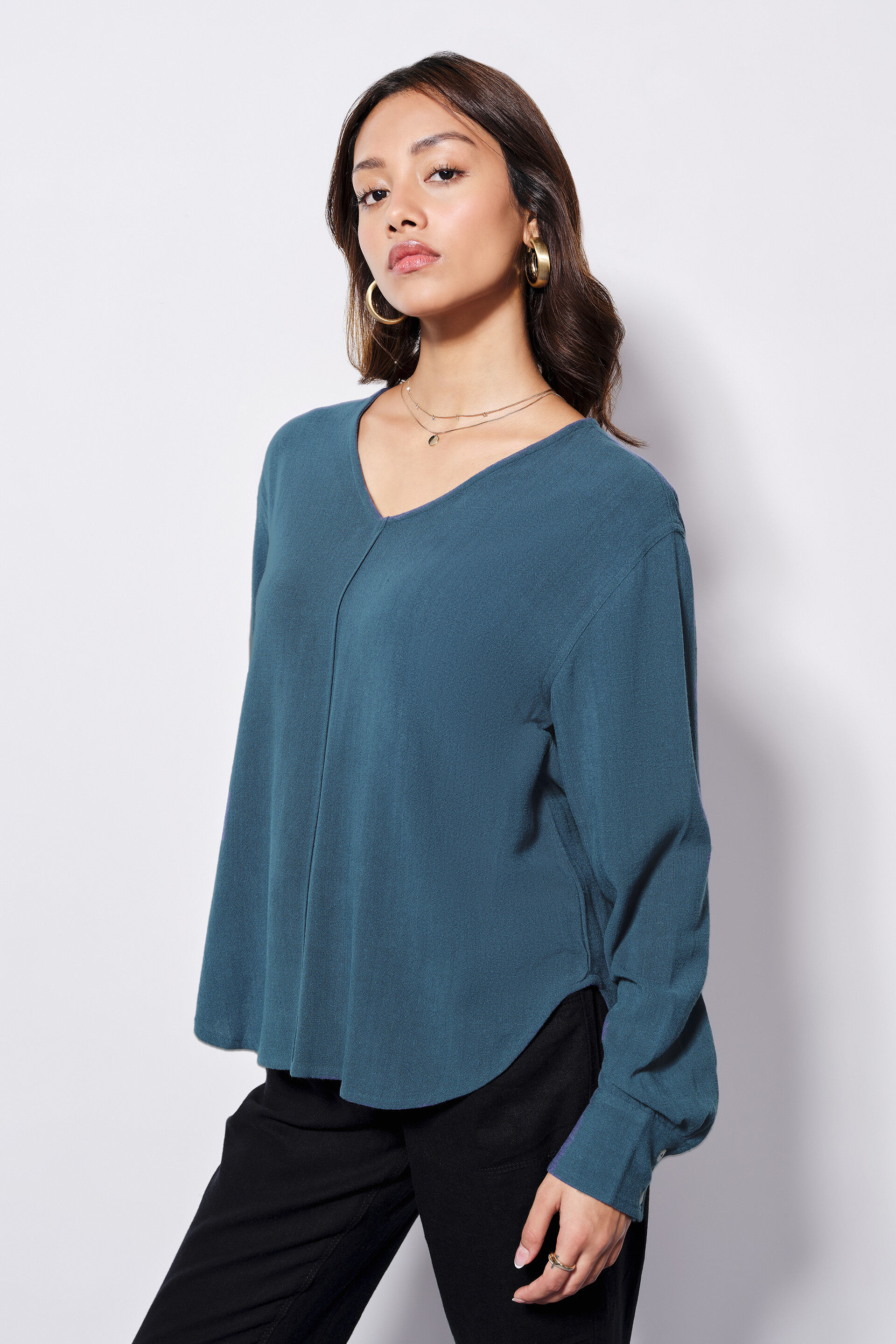 Mystic Teal Top, Teal, image 3